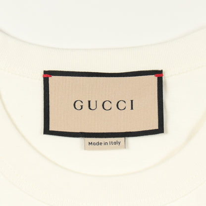 インターロッキングG ビジュー 半袖Tシャツ コットン ホワイト グッチ トップス GUCCI