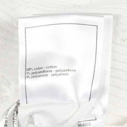 ココマーク リブ ニット コットン ホワイト シャネル トップス CHANEL