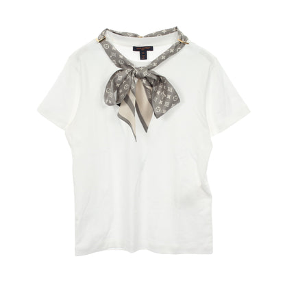 モノグラム スカーフ 半袖Tシャツ コットン ホワイト ルイヴィトン トップス LOUIS VUITTON