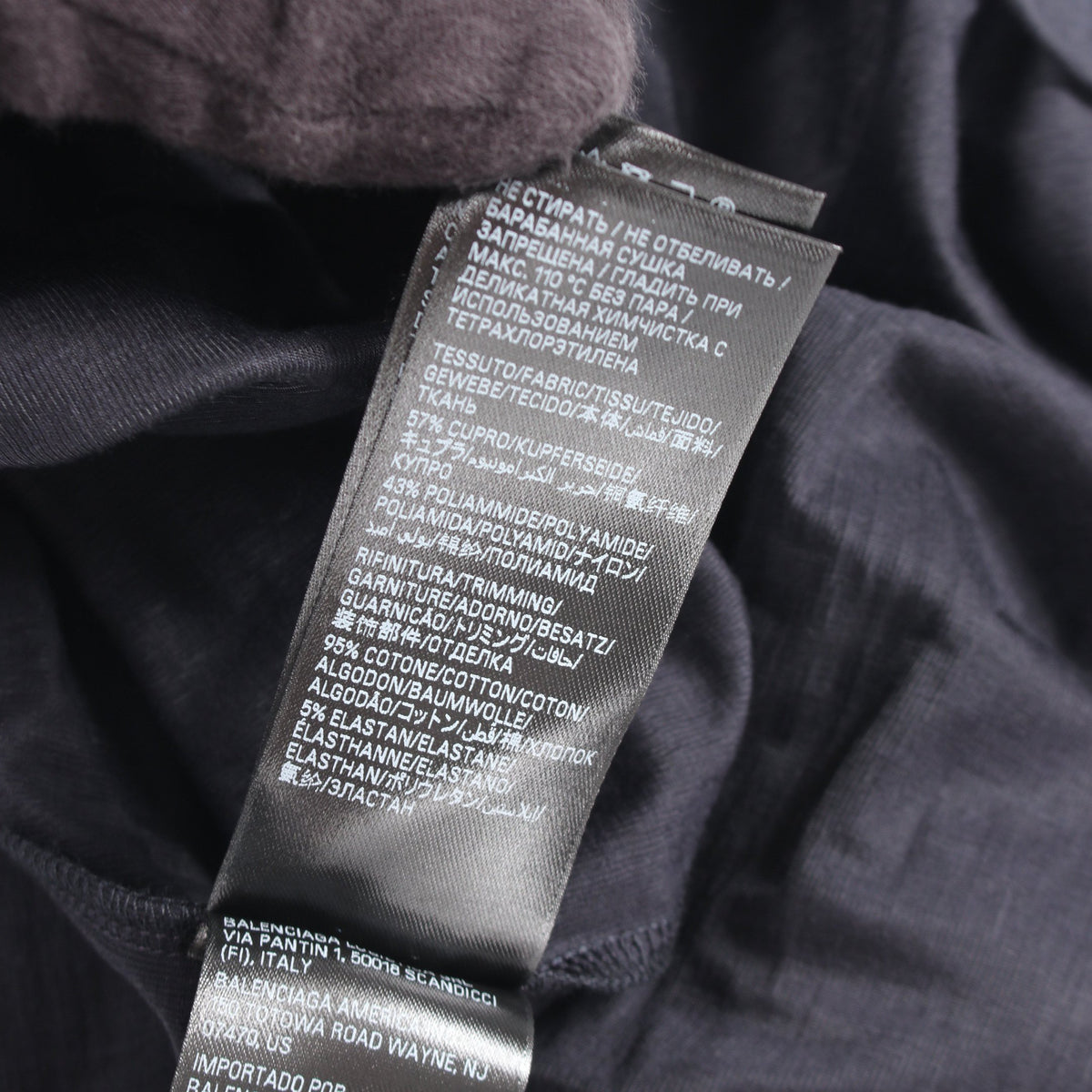 モックネック Tシャツ ワンピース キュプラ ダークネイビー 