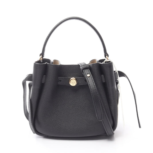 Romy mini バケット ハンドバッグ レザー ブラック 2WAY トリーバーチ バッグ TORY BURCH