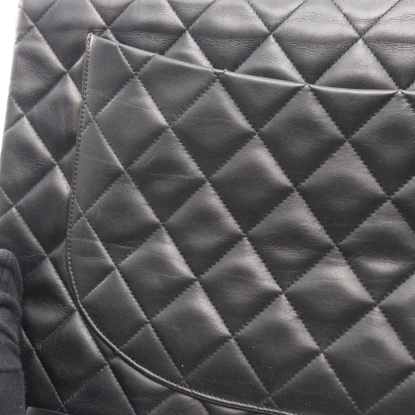 デカマトラッセ34 Wチェーンショルダーバッグ ラムスキン ブラック ゴールド金具 シャネル バッグ CHANEL