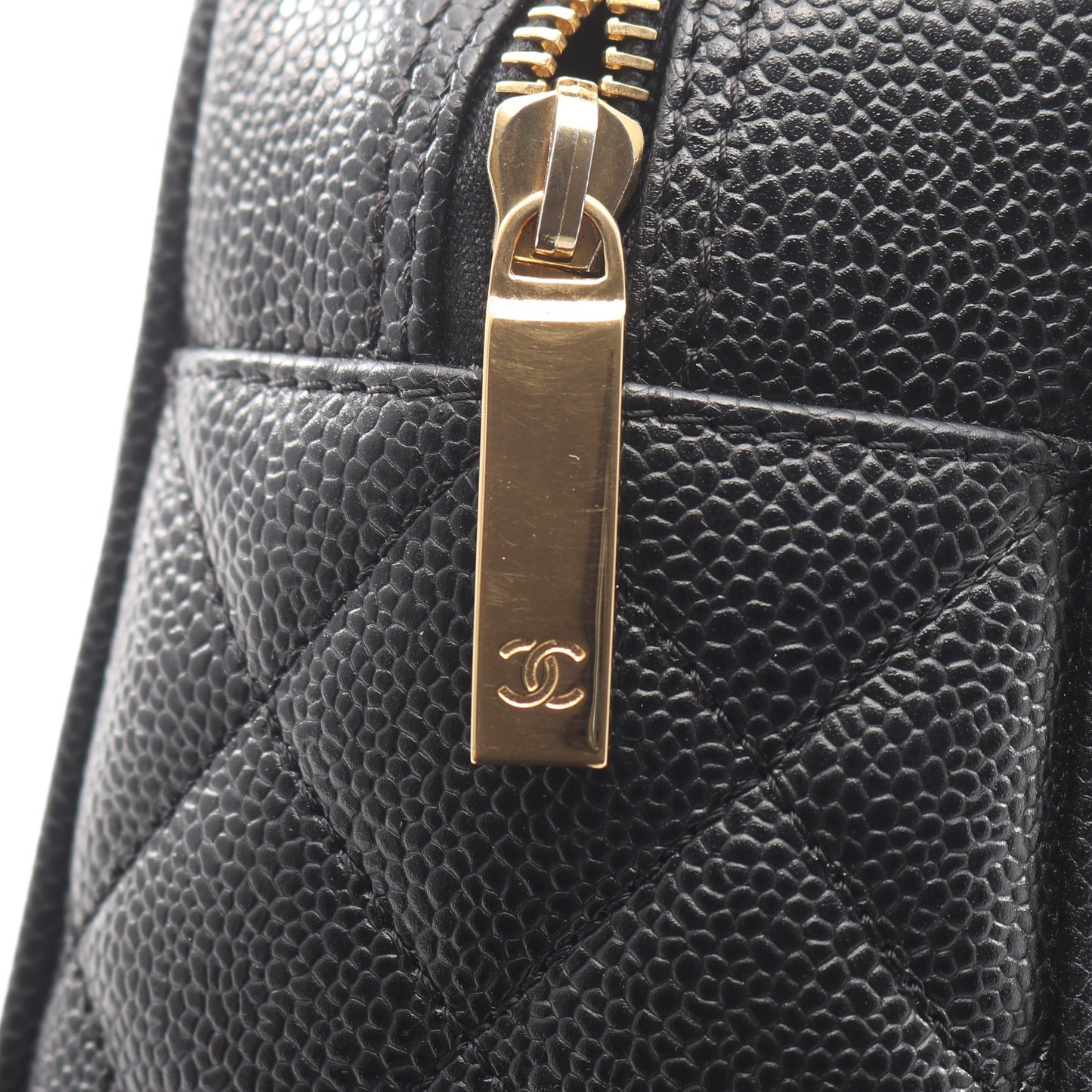 マトラッセ ハンドバッグ ミニボストンバッグ キャビアスキン ブラック ゴールド金具 シャネル バッグ CHANEL