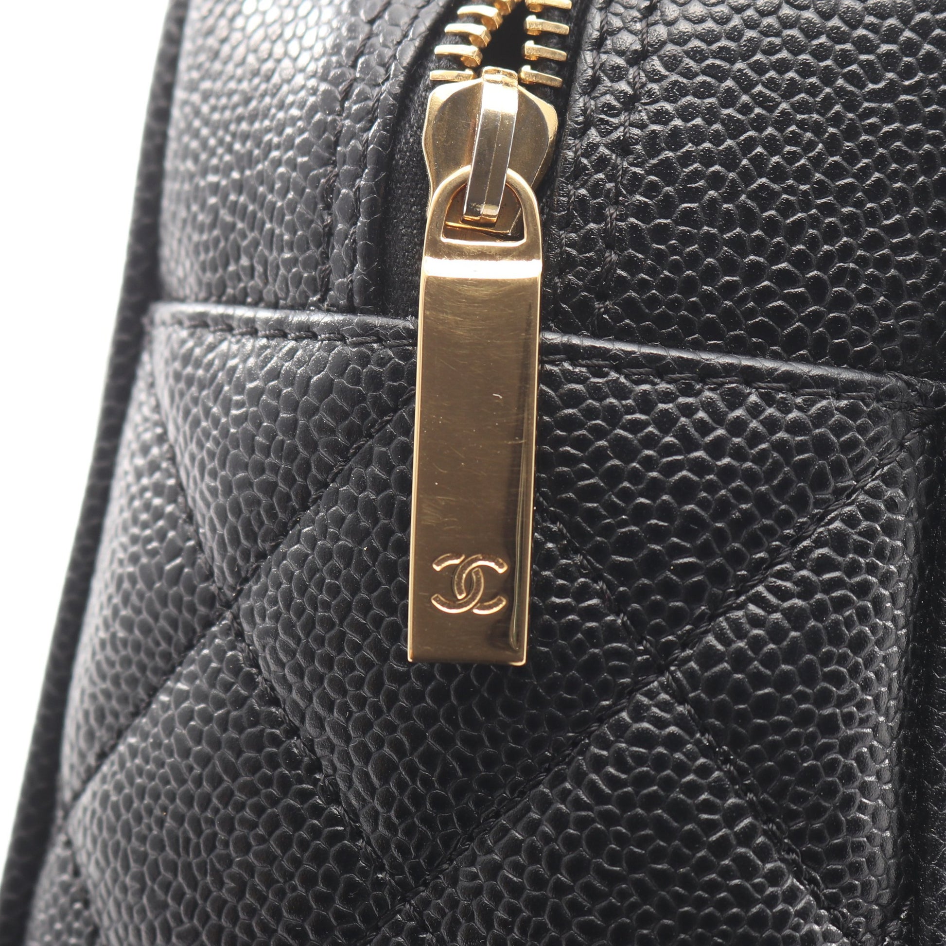 マトラッセ ハンドバッグ ミニボストンバッグ キャビアスキン ブラック ゴールド金具 シャネル バッグ CHANEL