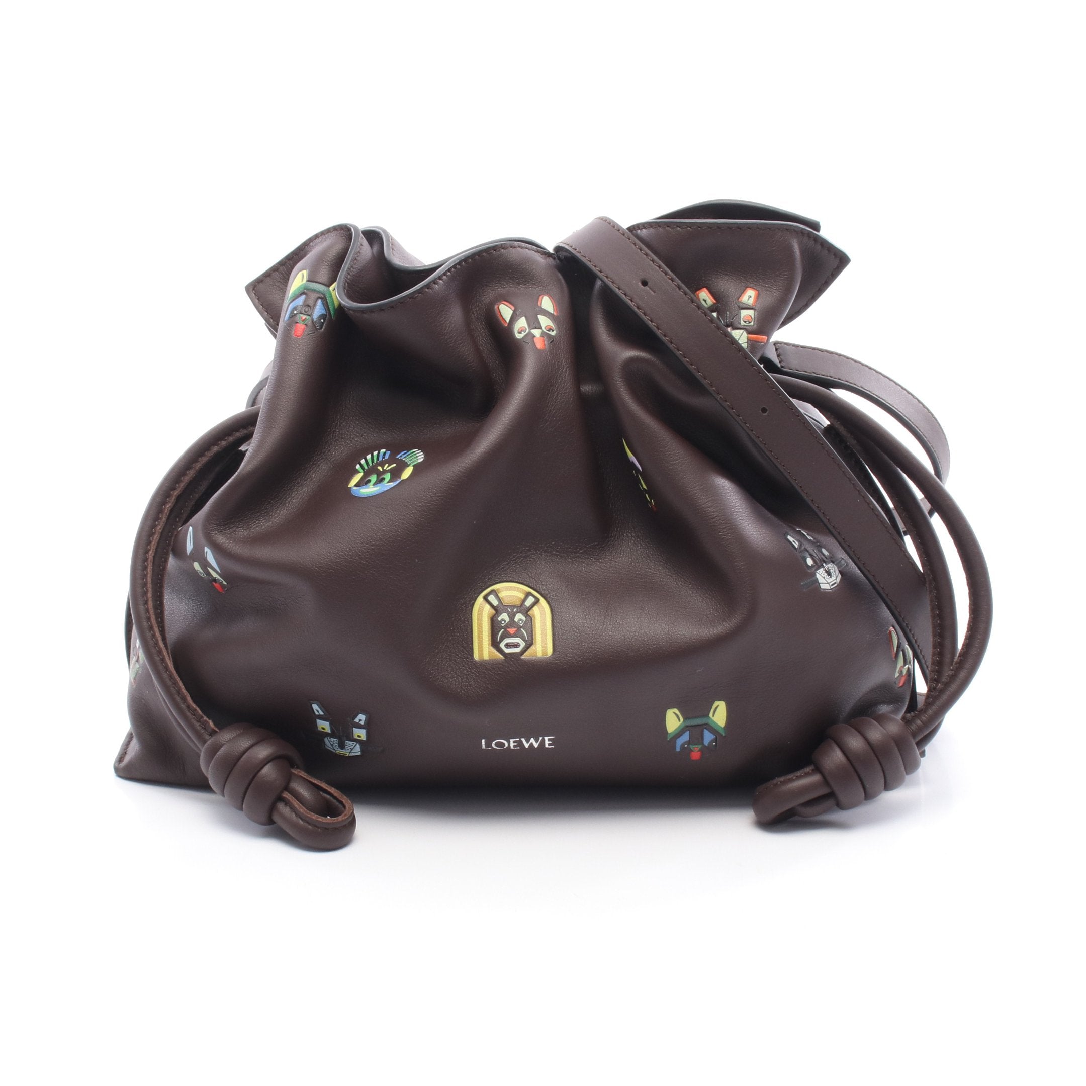 ロエベ LOEWE フューチャリスト キャット フラメンコ ミニ ショルダーバッグ バッグ レザー レディース ブラウン系 / マルチカラー A411FC2XAC 【新品】 LOEWE - ロエベ LOEWE フューチャリスト キャット フラメンコ ミニ