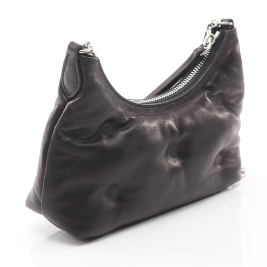 グラムスラム ホーボー マイクロ チェーンショルダーバッグ レザー ブラック エムエムシックスメゾンマルジェラ