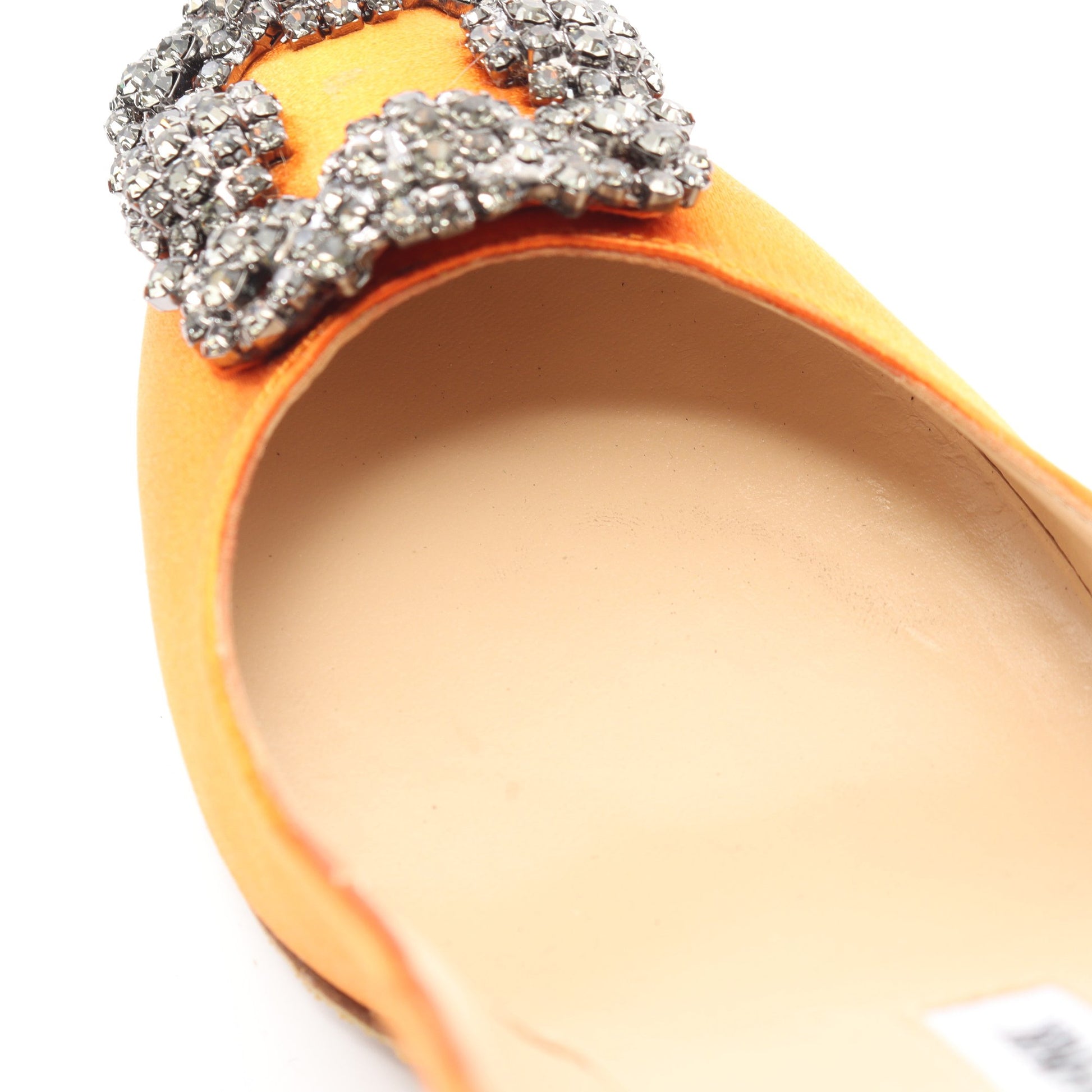 HANGISI ハンギシ パンプス サテン オレンジ マノロブラニク シューズ MANOLO BLAHNIK