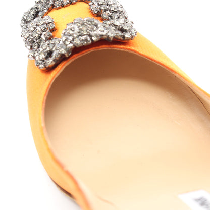 HANGISI ハンギシ パンプス サテン オレンジ マノロブラニク シューズ MANOLO BLAHNIK