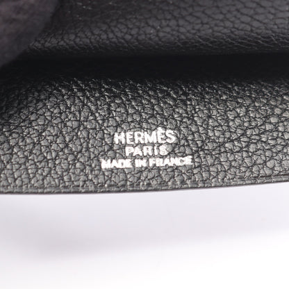 ロングネックレス クロシェット ネックレス レザー ボックスカーフ ブラック エルメス アクセサリー HERMES