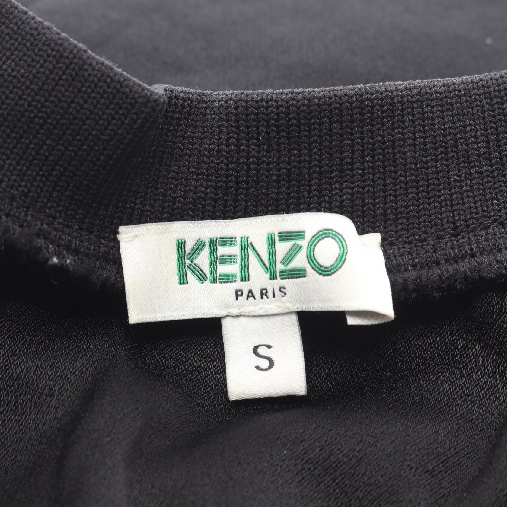 タイガー 刺繍 半袖 ワンピース ブラック イエロー ケンゾー ワンピース KENZO