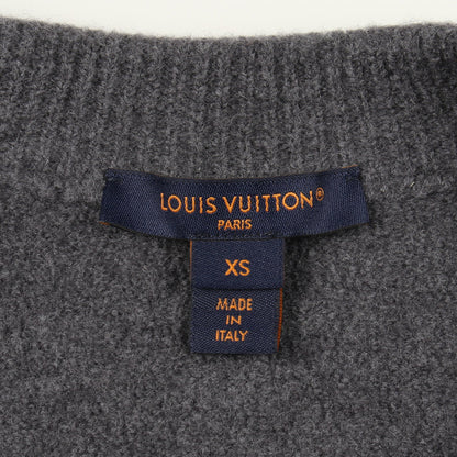 コンパクト ニット クロップド カーディガン ウール グレー ルイヴィトン トップス LOUIS VUITTON