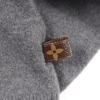 コンパクト ニット クロップド カーディガン ウール グレー ルイヴィトン トップス LOUIS VUITTON