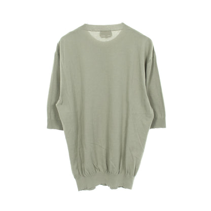 Selles en Fragments 半袖 ニット コットン グレーグリーン エルメス トップス HERMES