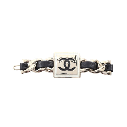 ココマーク バレッタ GP レザー ゴールド ブラック ホワイト B21B シャネル アクセサリー CHANEL