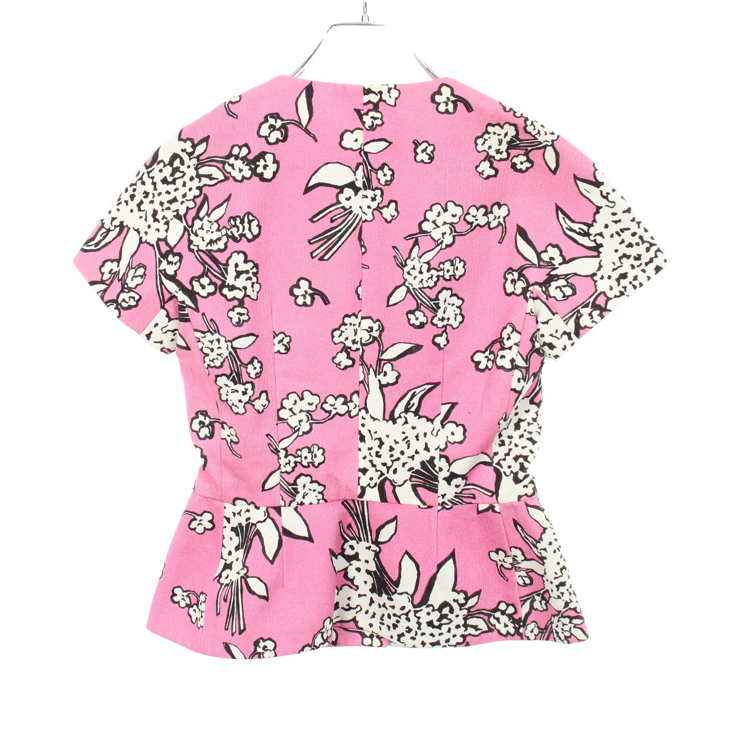 花柄 ペプラム トップス コットン ピンク レッドヴァレンティノ トップス RED VALENTINO