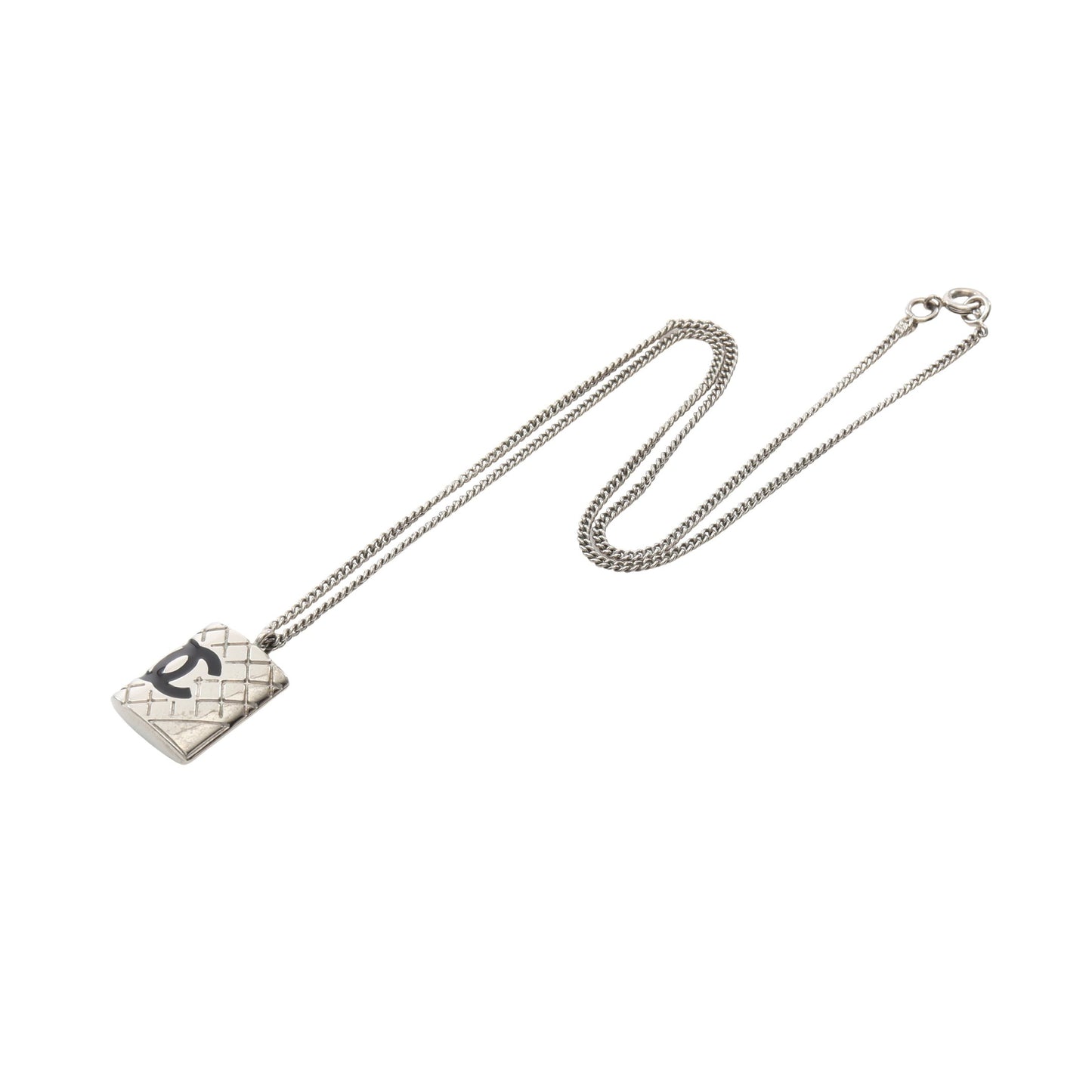 カンボンライン ネックレス シルバー ブラック 05C シャネル アクセサリー CHANEL