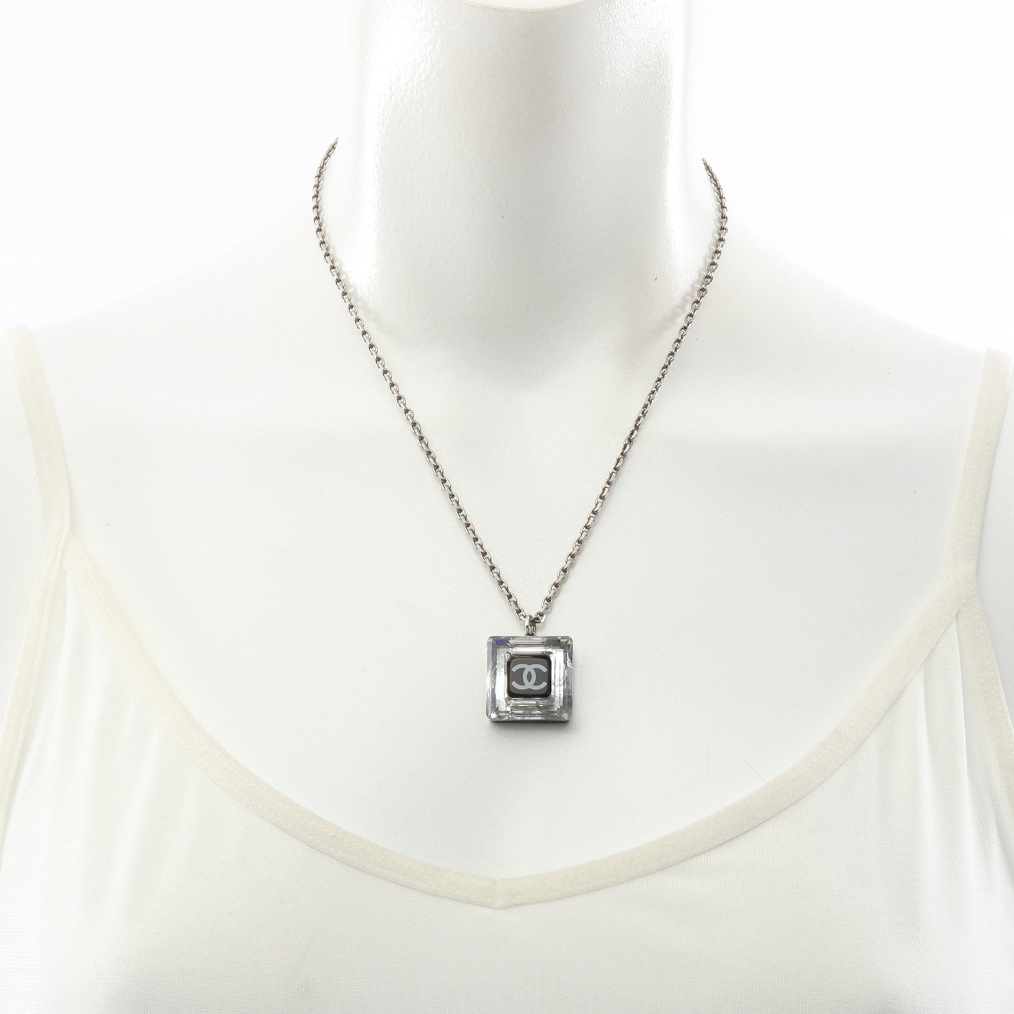 ココマーク ネックレス クリスタル ブラック クリア 08A シャネル アクセサリー CHANEL