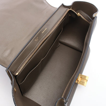 トラペーズ スモール クロコ型押し 2WAY ハンドバッグ レザー ヌバック グレーブラウン ベージュ セリーヌ バッグ CELINE
