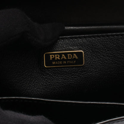 カイエ ショルダーバッグ レザー サフィアーノレザー ブラック プラダ バッグ PRADA