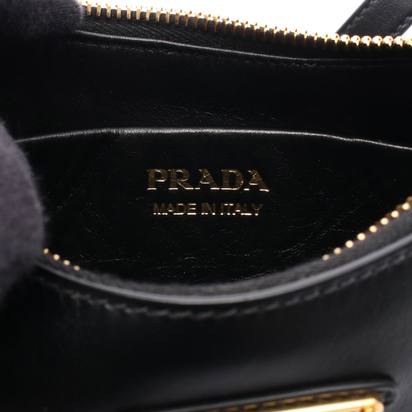 SOFT CALF アーケ 2WAY ハンドバッグ レザー ブラック プラダ バッグ PRADA