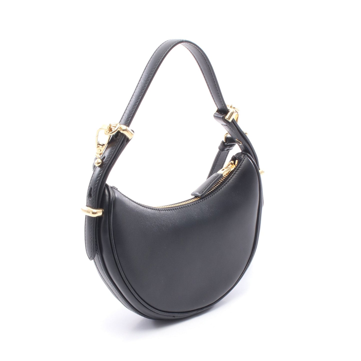 SOFT CALF アーケ 2WAY ハンドバッグ レザー ブラック プラダ バッグ PRADA