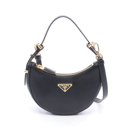 SOFT CALF アーケ 2WAY ハンドバッグ レザー ブラック プラダ バッグ PRADA