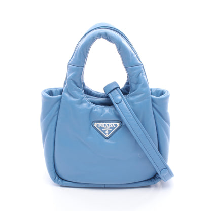 パデッド 2WAY ハンドバッグ レザー ブルー プラダ バッグ PRADA