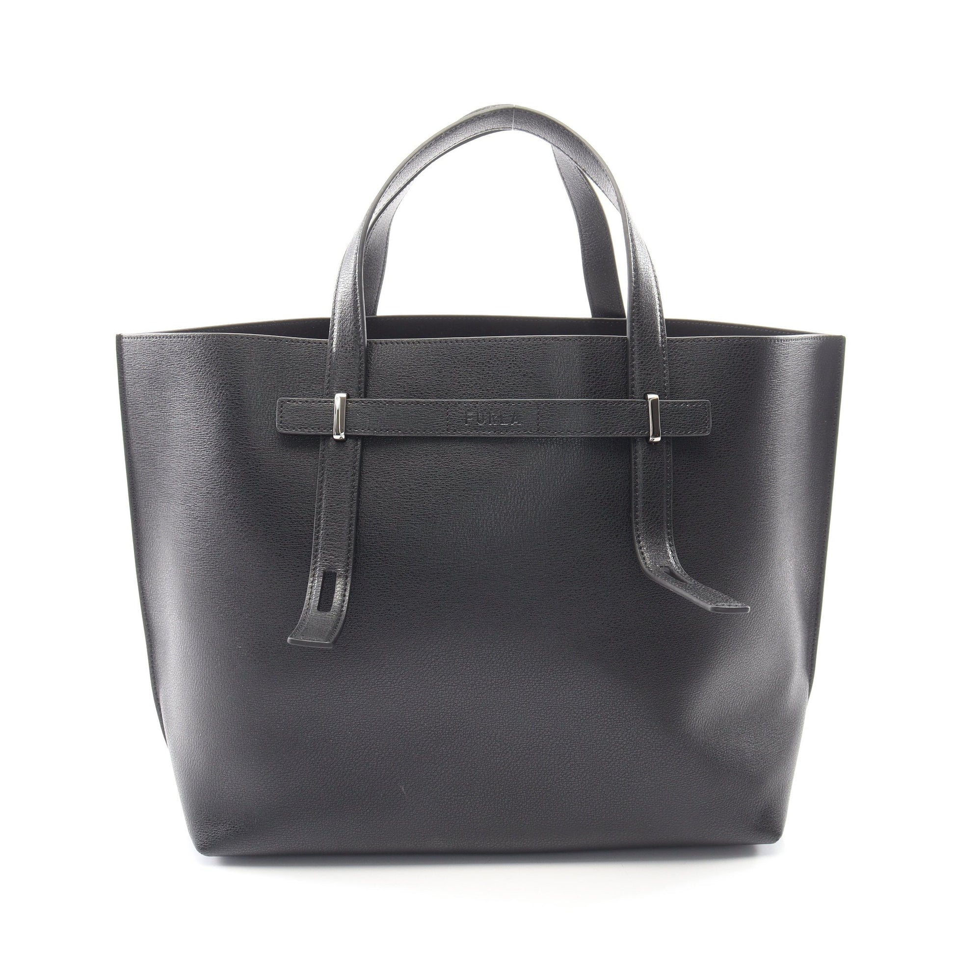 MAN GIOVE L ハンドバッグ トートバッグ レザー ブラック フルラ バッグ FURLA