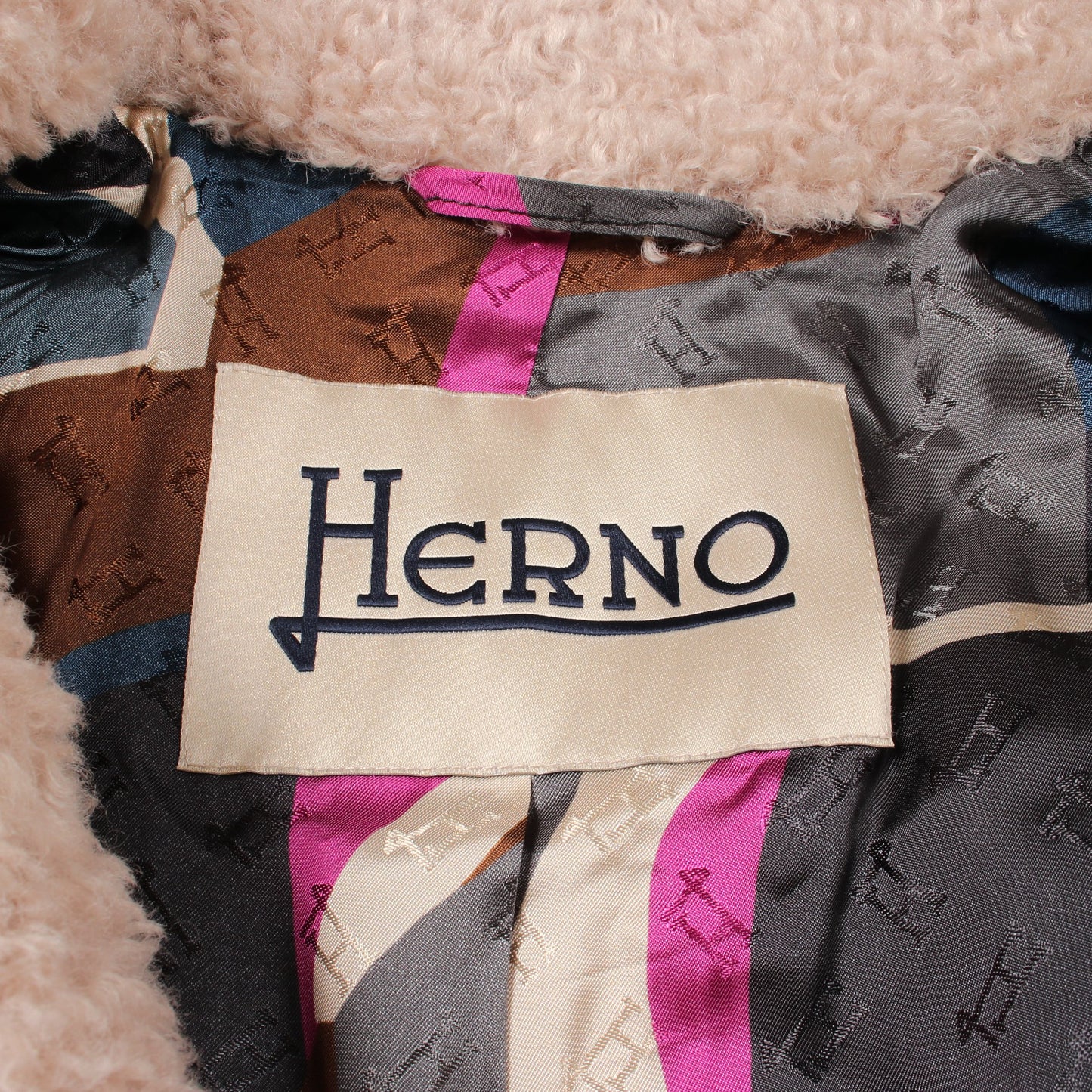 カーリーコート エコファー コート ベージュ ヘルノ アウター HERNO