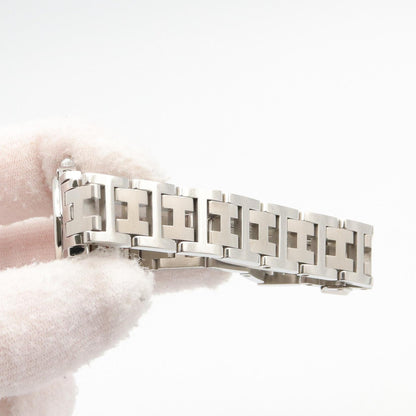 クリッパー レディース 腕時計 クオーツ SS ブラック エルメス