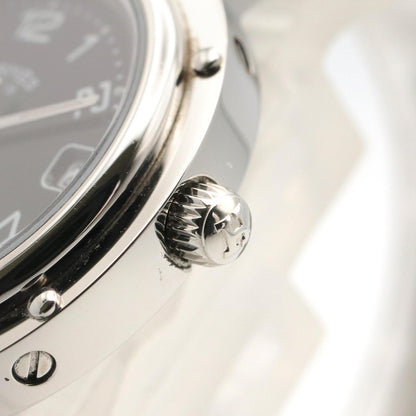 クリッパー レディース 腕時計 クオーツ SS ブラック エルメス