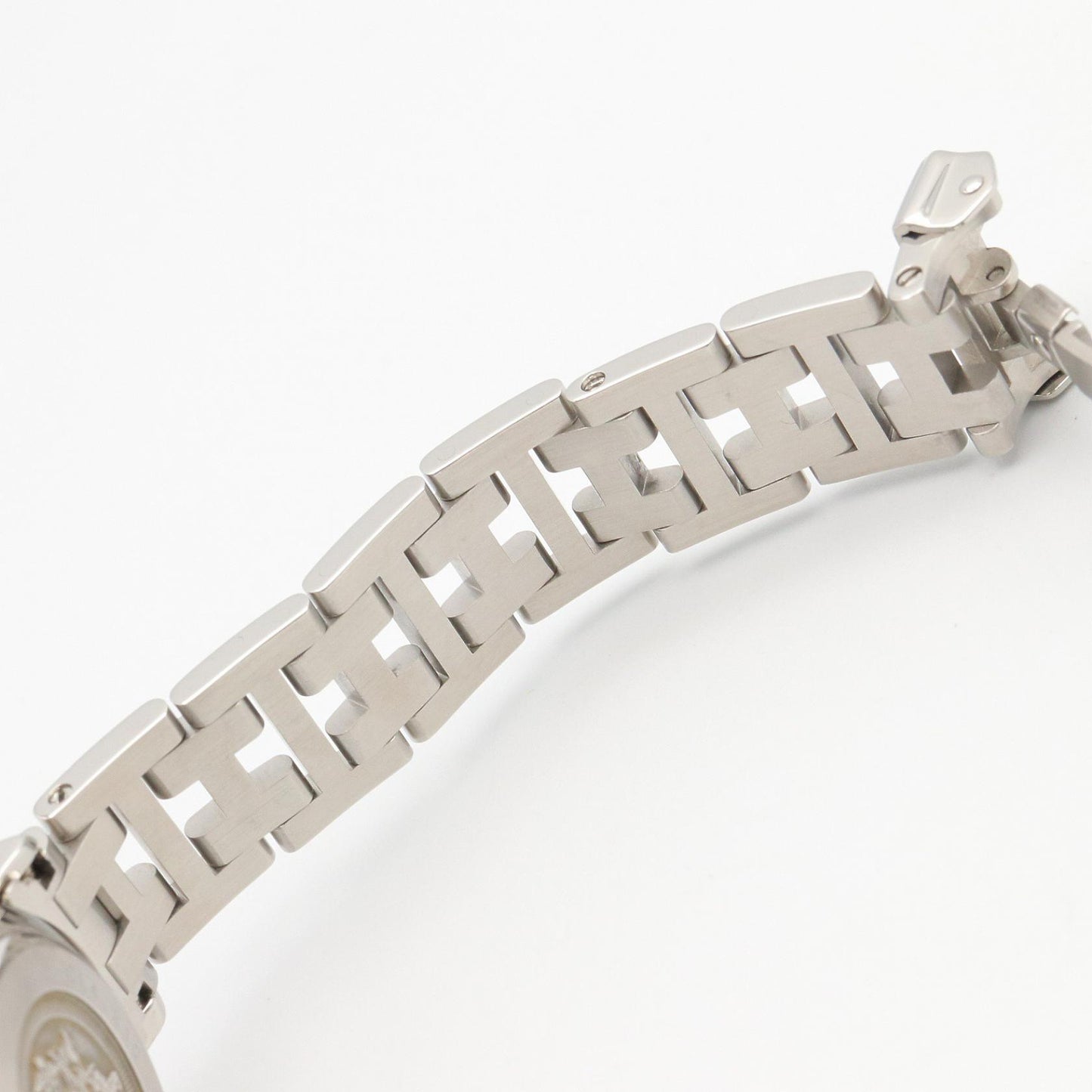 クリッパー レディース 腕時計 クオーツ SS ブラック エルメス