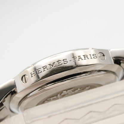 クリッパー レディース 腕時計 クオーツ SS ブラック エルメス