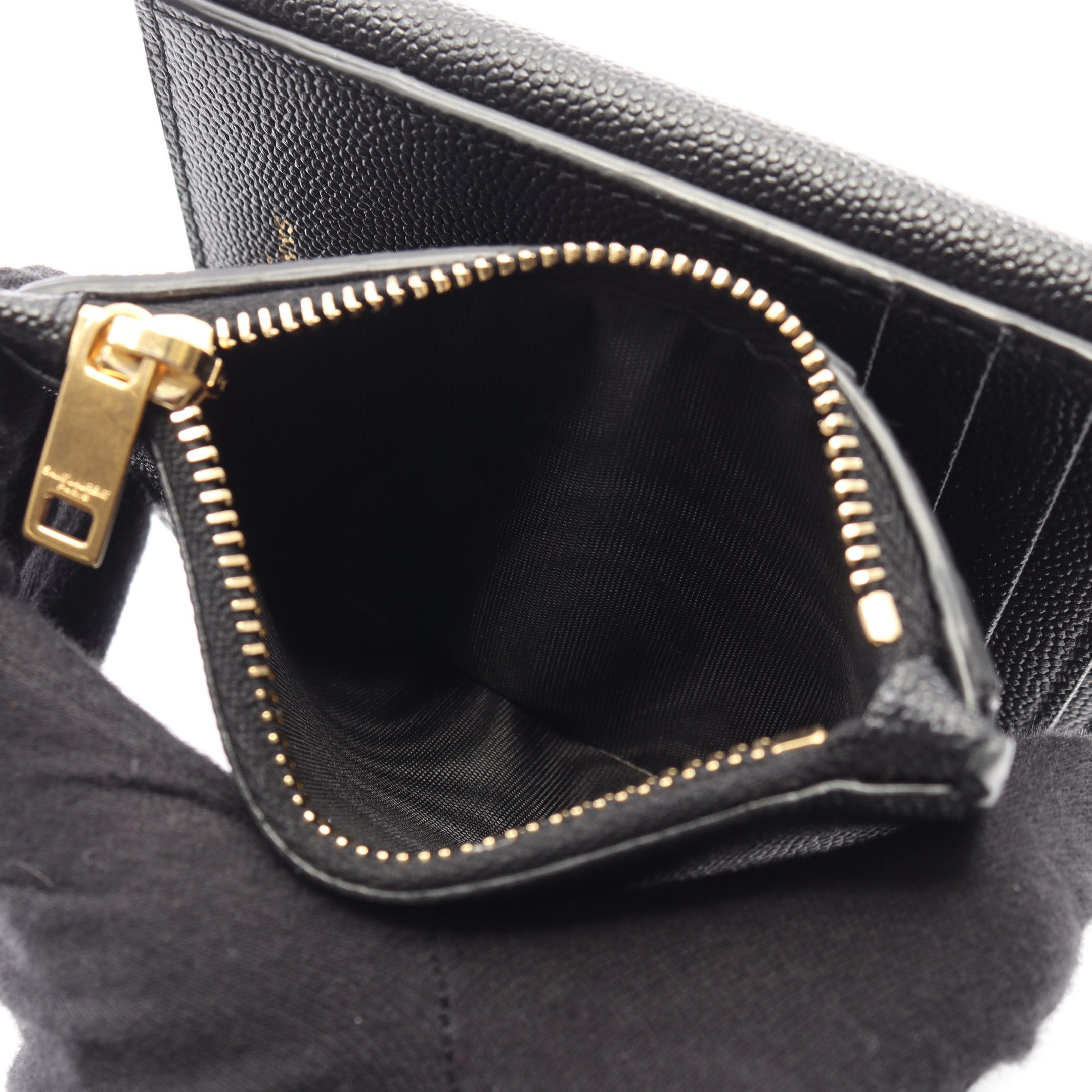 SAINT LAURENT PARIS サンローランパリ 二つ折り財布 アップタウン コンパクトウォレット アップタウン コンパクトウォレット 二つ折り財布 レザー ブラック