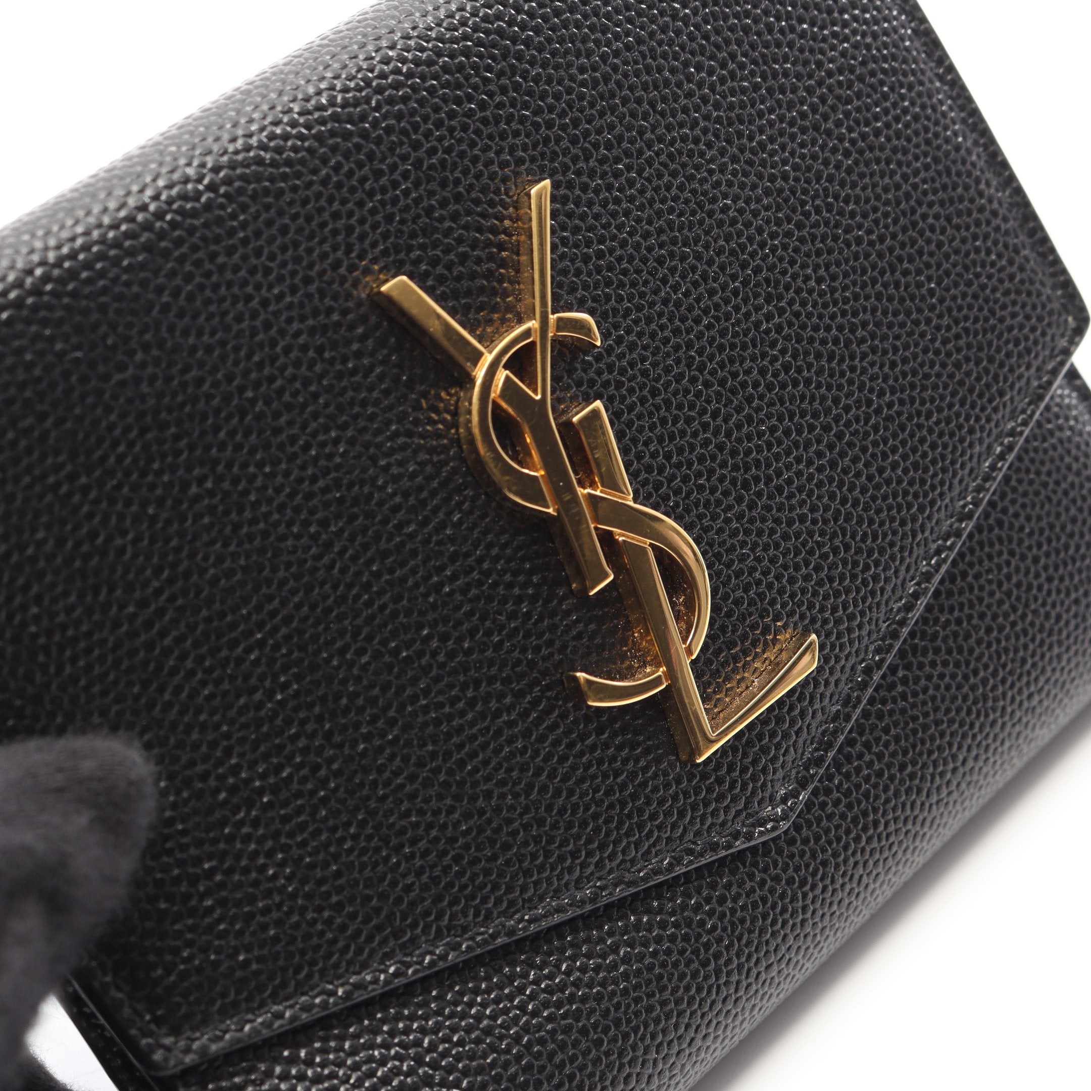 SAINT LAURENT PARIS サンローランパリ 二つ折り財布 アップタウン コンパクトウォレット アップタウン コンパクトウォレット 二つ折り財布 レザー ブラック