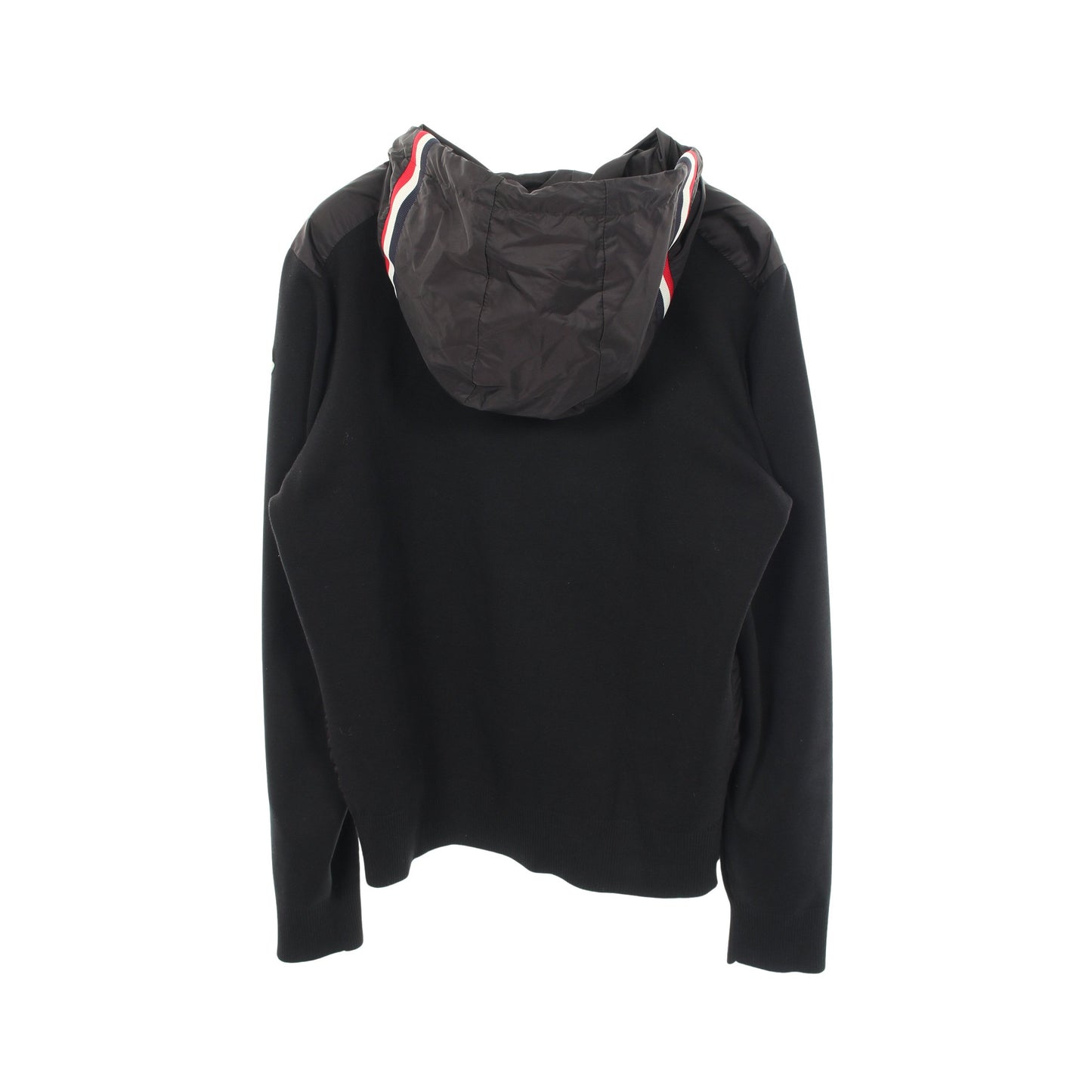 ニット切替 ジップアップパーカー ジャケット ナイロン コットン ブラック モンクレール アウター MONCLER