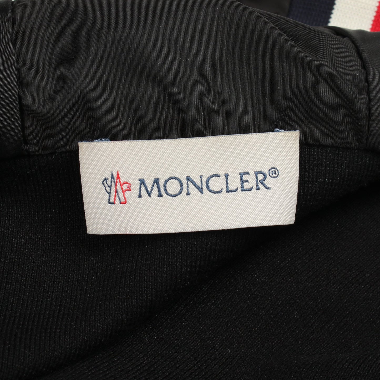 ニット切替 ジップアップパーカー ジャケット ナイロン コットン ブラック モンクレール アウター MONCLER