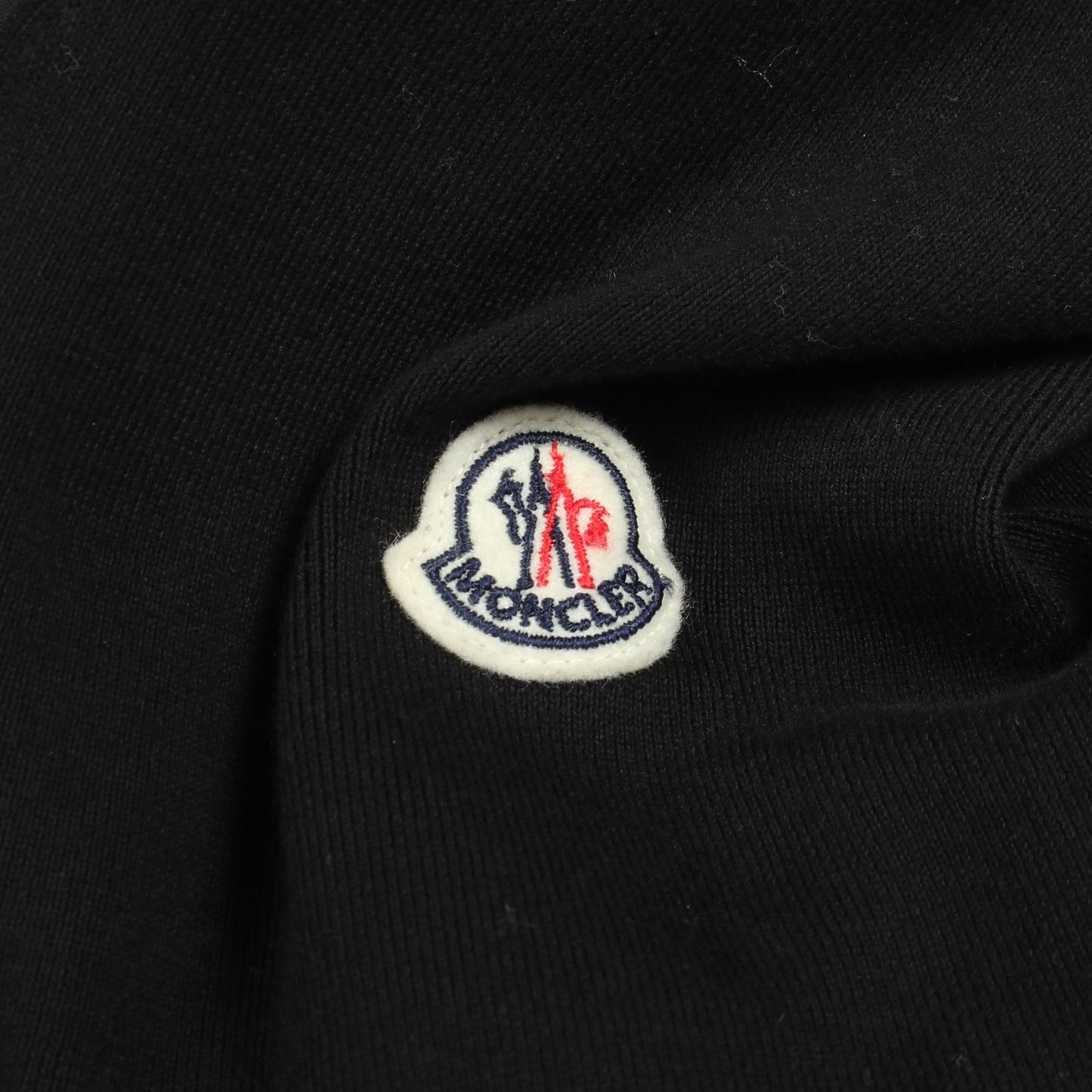 ニット切替 ジップアップパーカー ジャケット ナイロン コットン ブラック モンクレール アウター MONCLER