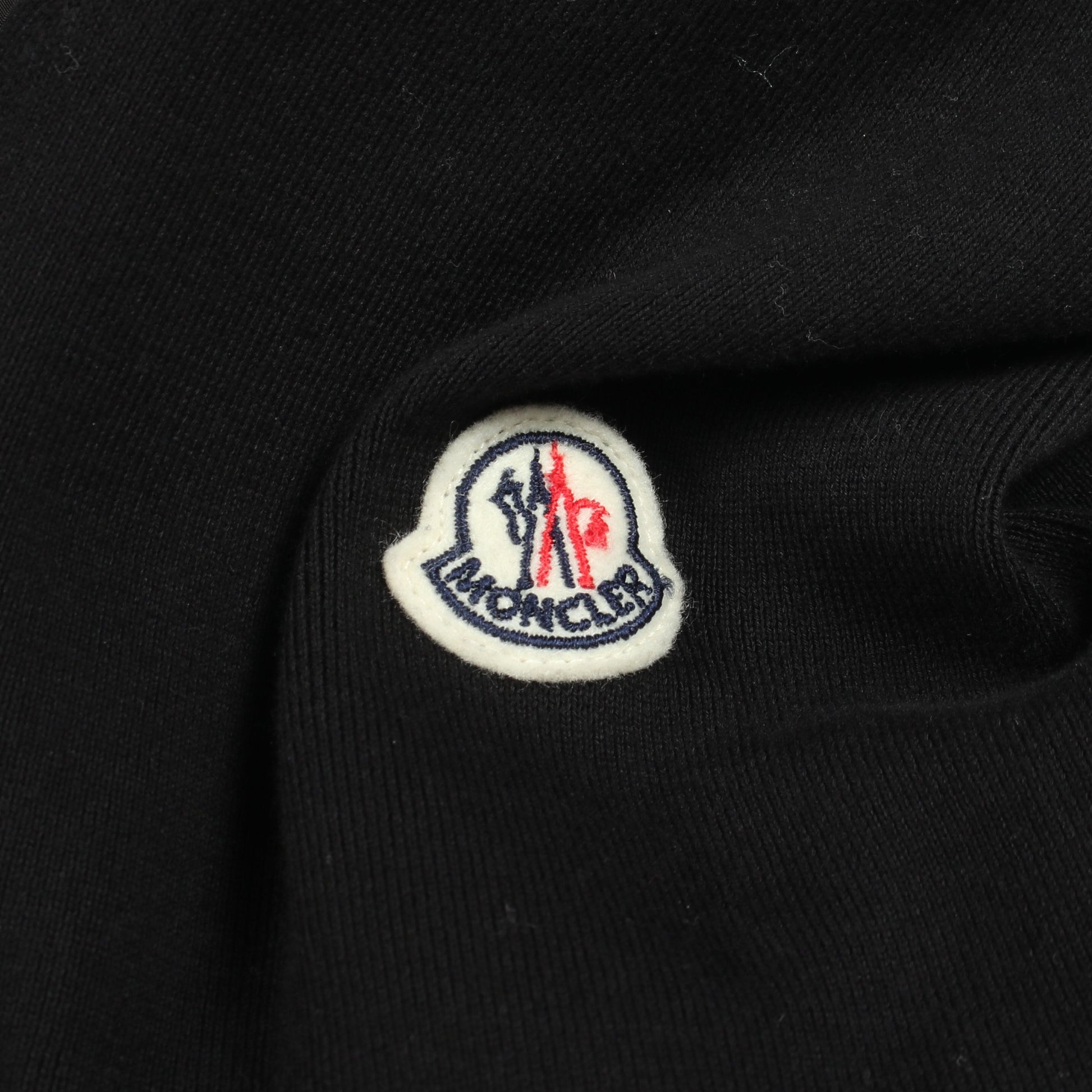 ニット切替 ジップアップパーカー ジャケット ナイロン コットン ブラック モンクレール アウター MONCLER
