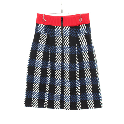 リブジャカード チェック ニット スカート コットン ナイロン ネイビー マルニ ボトムス MARNI