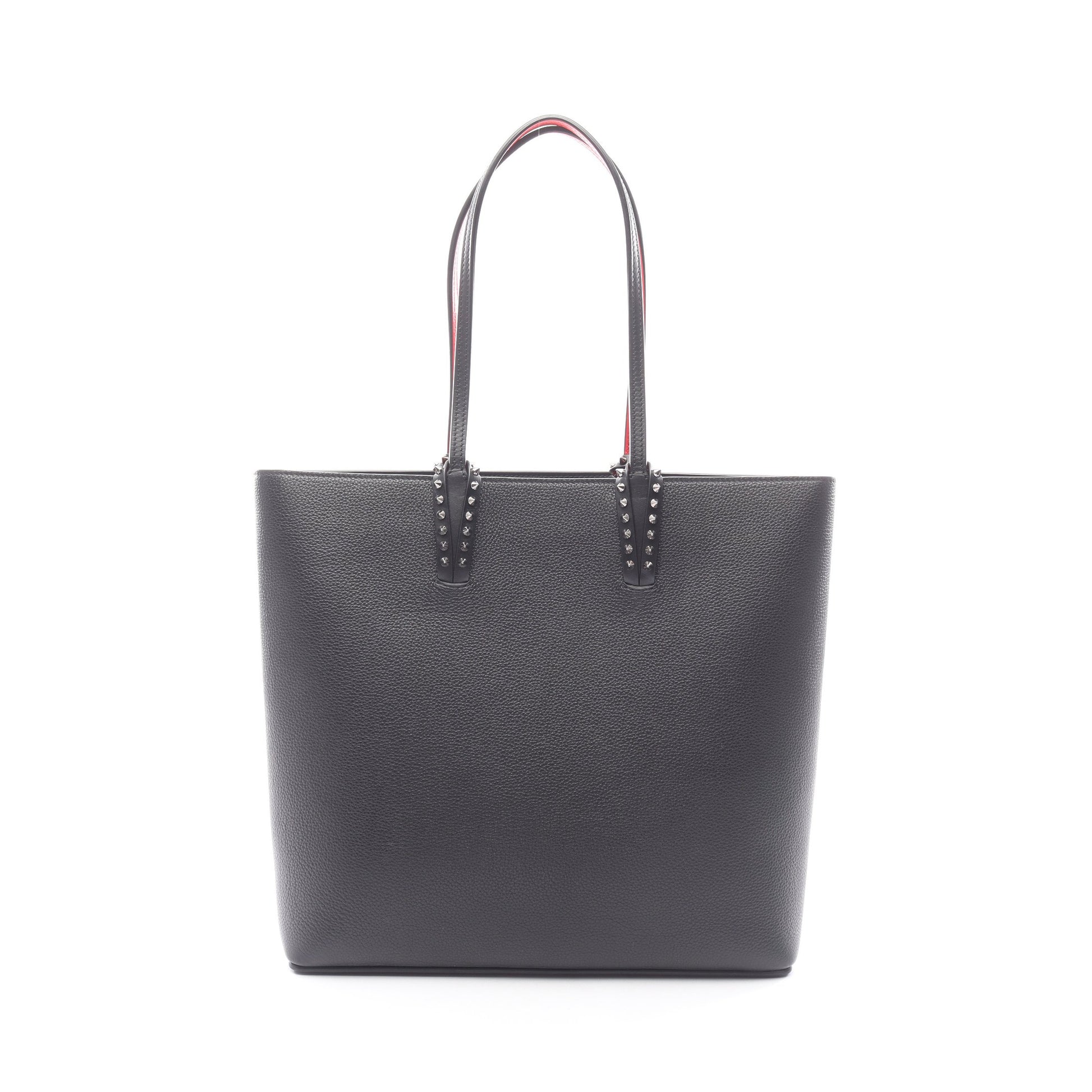 CABATA スパイクスタッズ ショルダーバッグ トートバッグ レザー ブラック クリスチャンルブタン バッグ Christian Louboutin