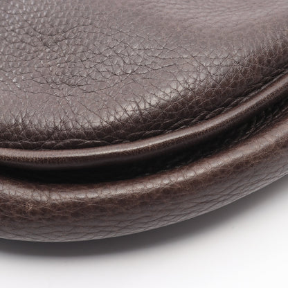ヘリテージ ショルダーバッグ レザー ダークブラウン ロエベ バッグ LOEWE