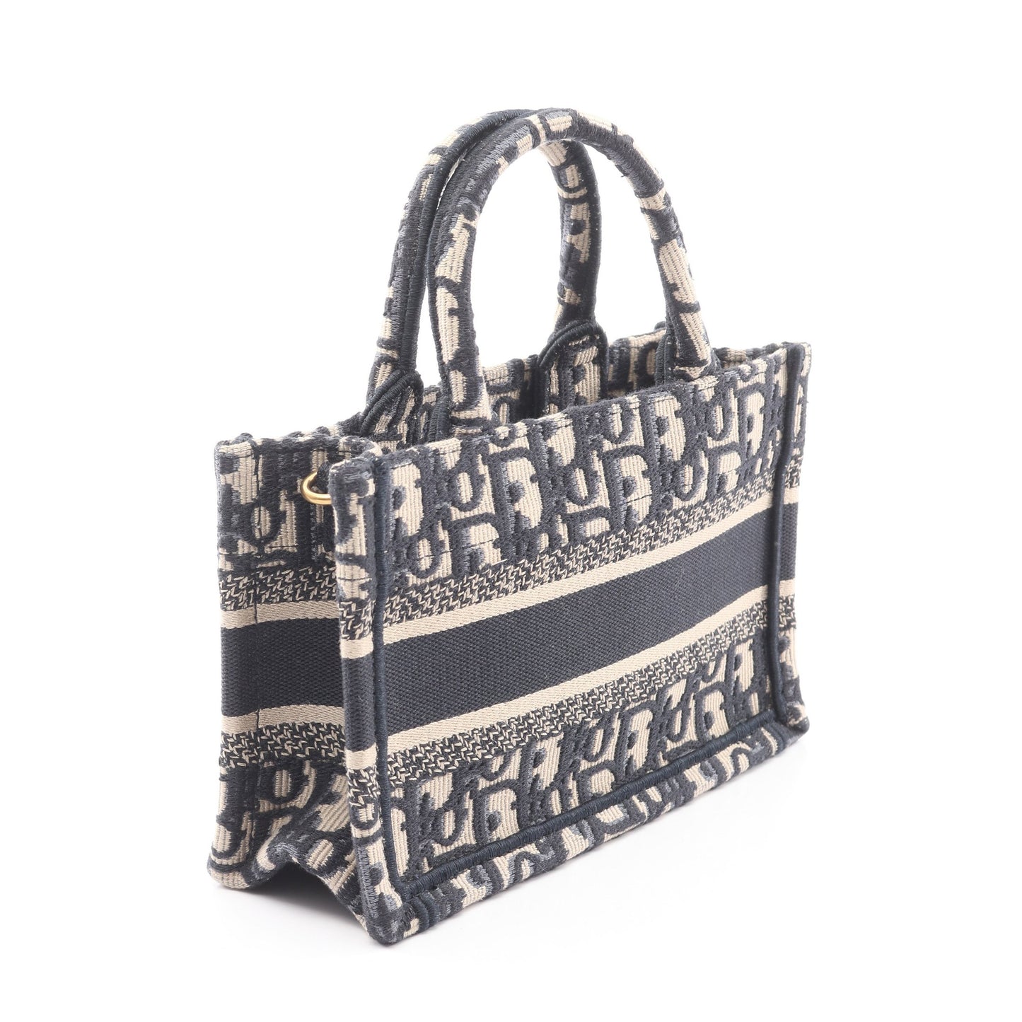 BOOK TOTE ブックトート ミニ オブリーク 2WAY ハンドバッグ トートバッグ キャンバス ライトベージュ ネイビー クリスチャンディオール バッグ Christian Dior