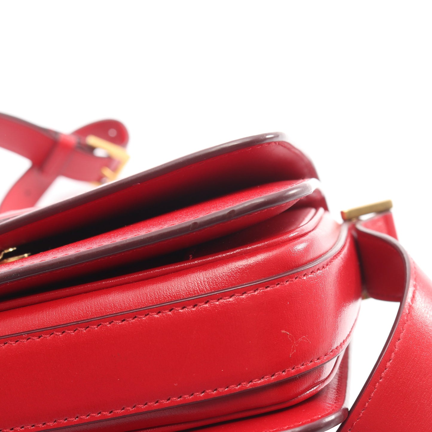 LE 61 ショルダーバッグ レザー レッド サンローランパリ バッグ SAINT LAURENT PARIS
