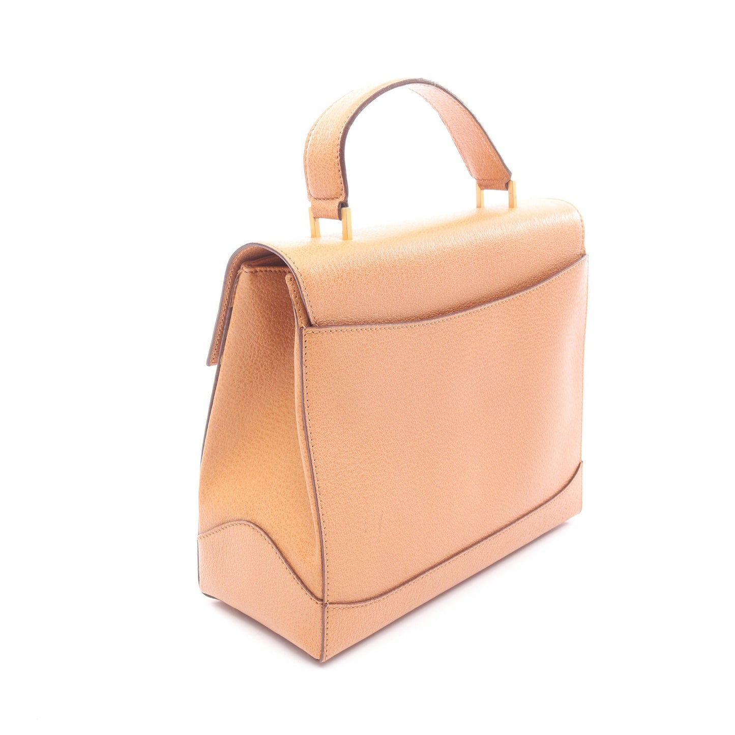 トップハンドル ターンロック 2WAY ハンドバッグ レザー ライトブラウン セリーヌ バッグ CELINE