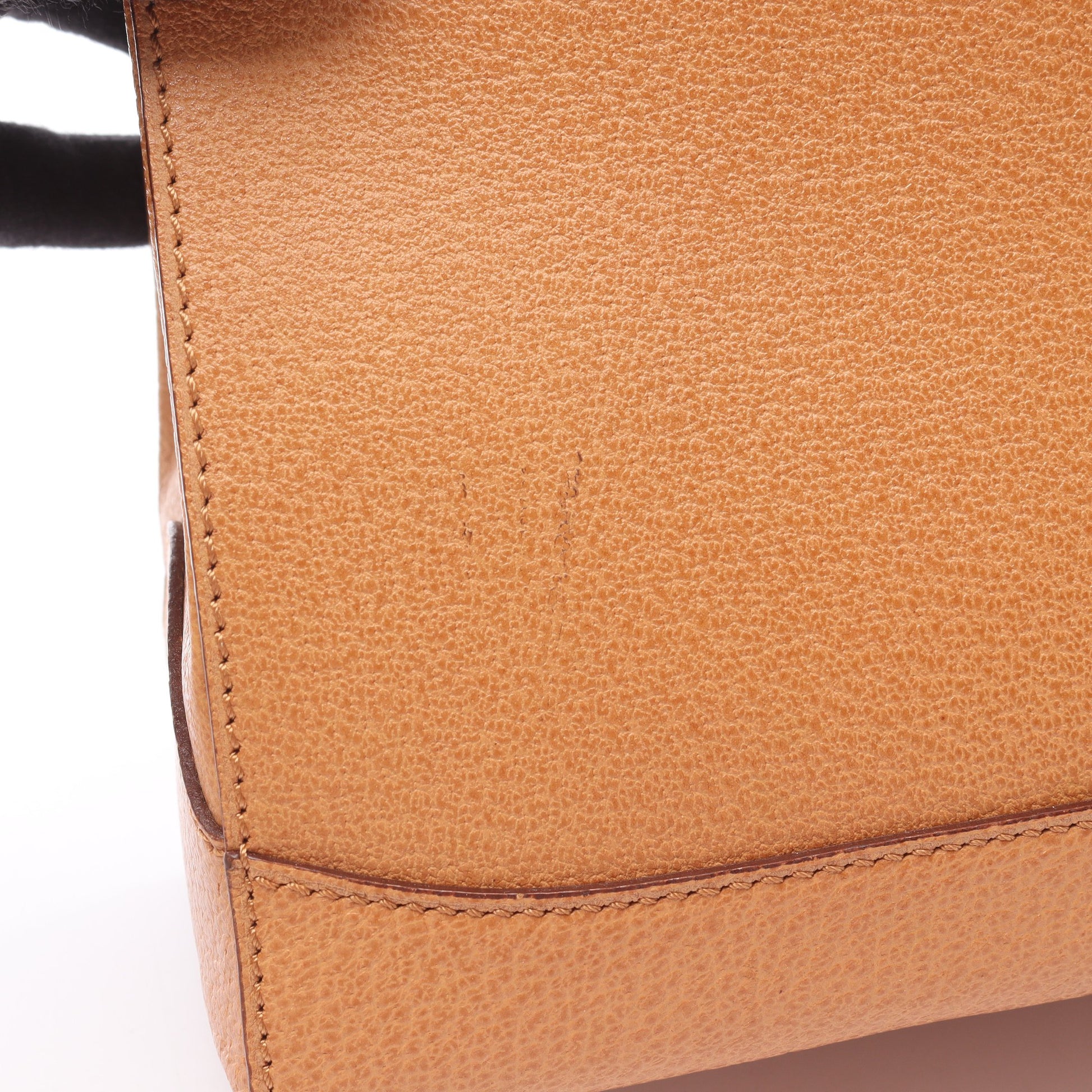 トップハンドル ターンロック 2WAY ハンドバッグ レザー ライトブラウン セリーヌ バッグ CELINE