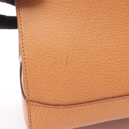 トップハンドル ターンロック 2WAY ハンドバッグ レザー ライトブラウン セリーヌ バッグ CELINE