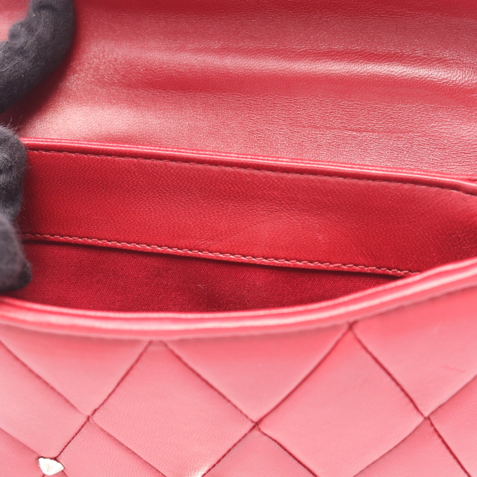 キルティング スタッズ チェーンショルダーバッグ レザー レッド ミュウミュウ バッグ miu miu