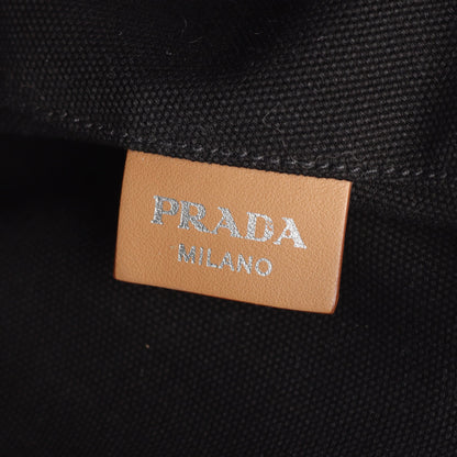 CANAPA カナパ 2WAY ハンドバッグ トートバッグ キャンバス ブラック プラダ バッグ PRADA
