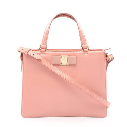 ヴァラリボン 2WAY ハンドバッグ レザー ピンク サルヴァトーレフェラガモ バッグ Salvatore Ferragamo